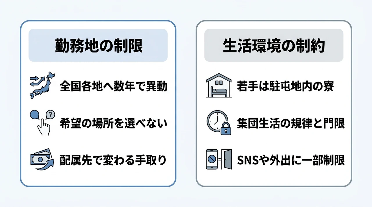 自衛隊で働く2つのデメリット