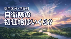 自衛隊の初任給はいくら？採用区分・学歴別にわかりやすく解説