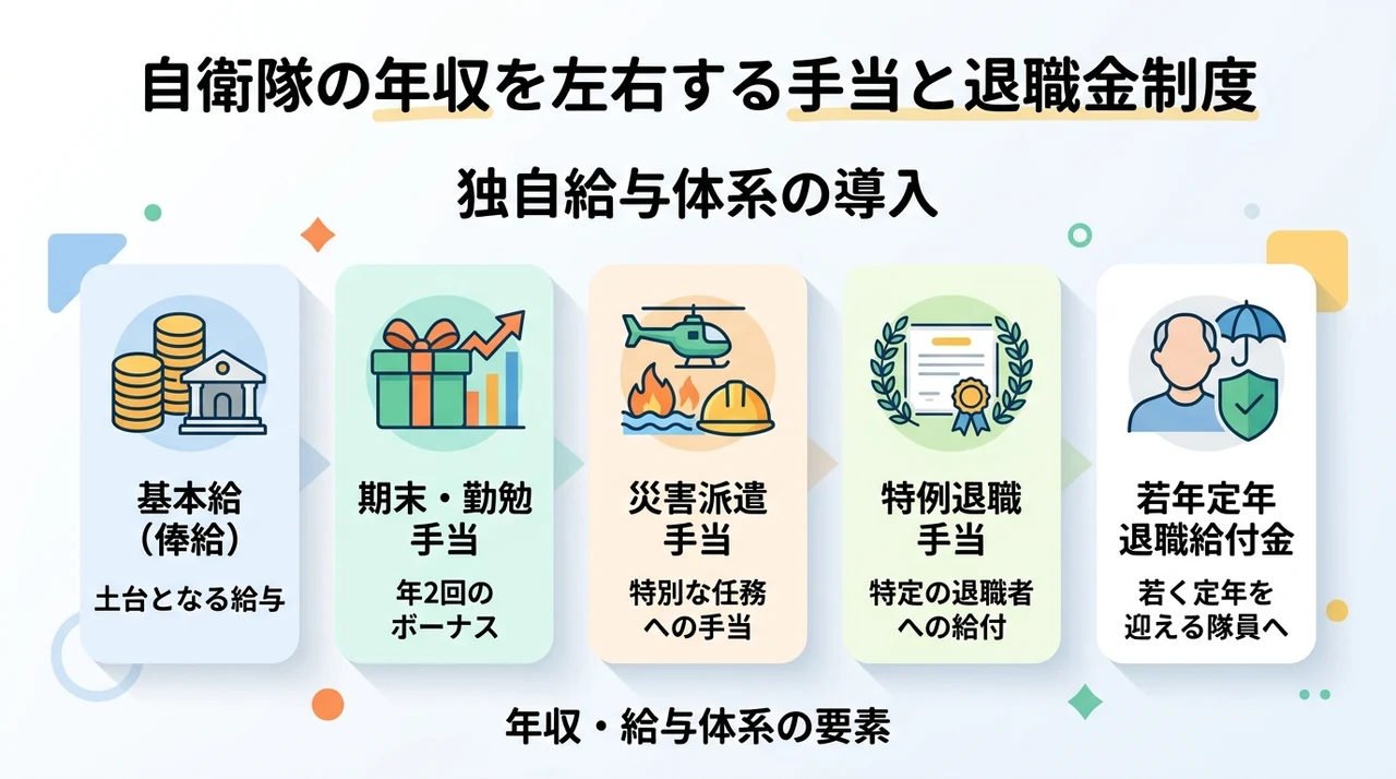 自衛隊の年収を左右する手当と退職金制度