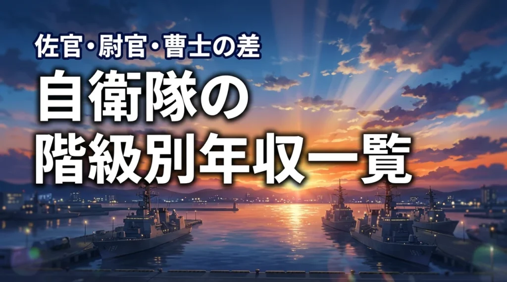 自衛隊の階級別年収・給料一覧｜佐官・尉官・曹士でどれくらい違う？
