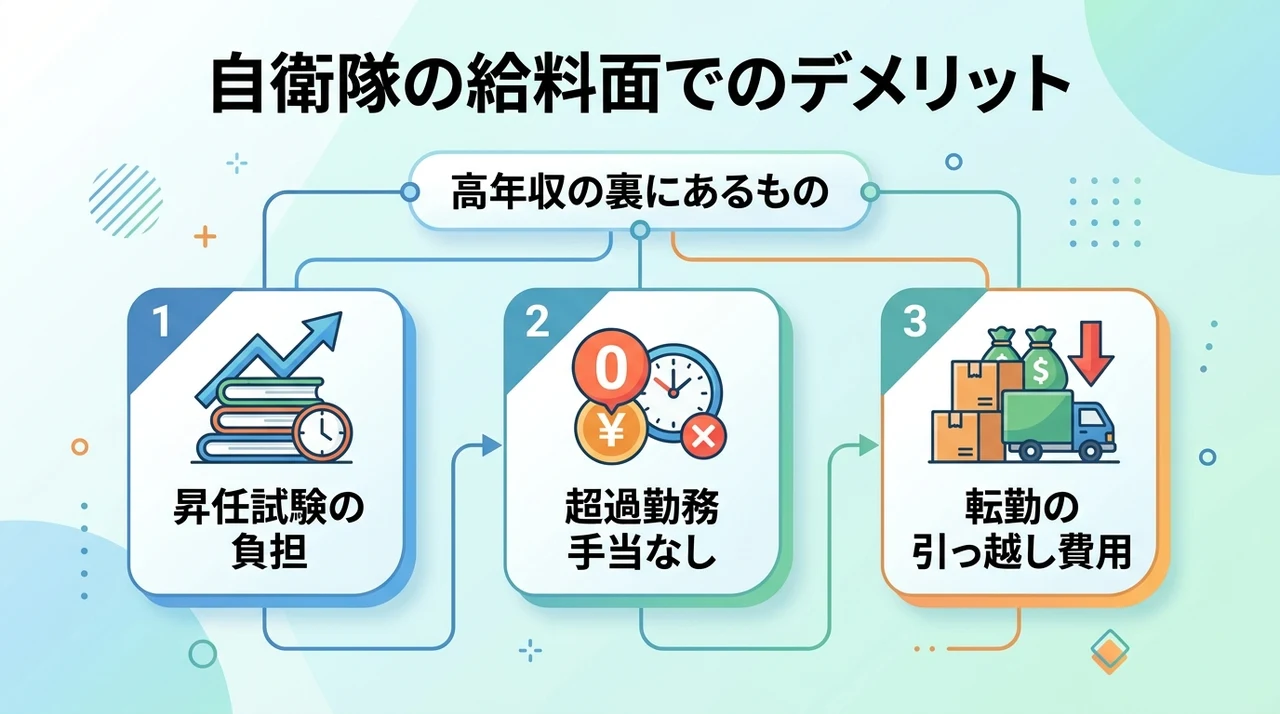 自衛隊の給料面でのデメリット