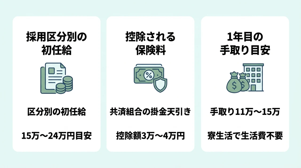 自衛隊の月収と1年目の手取り目安