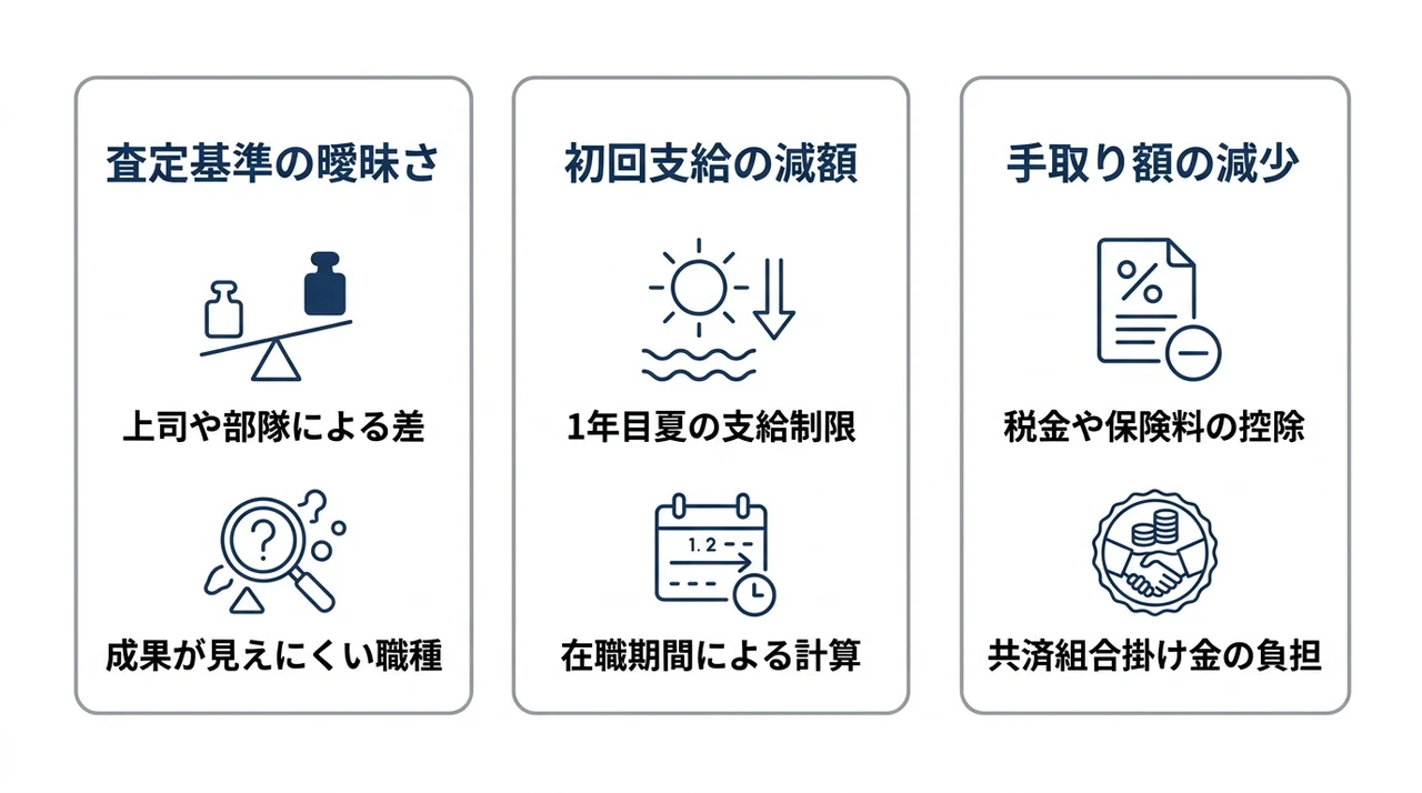 自衛隊のボーナスにおけるデメリット3つ