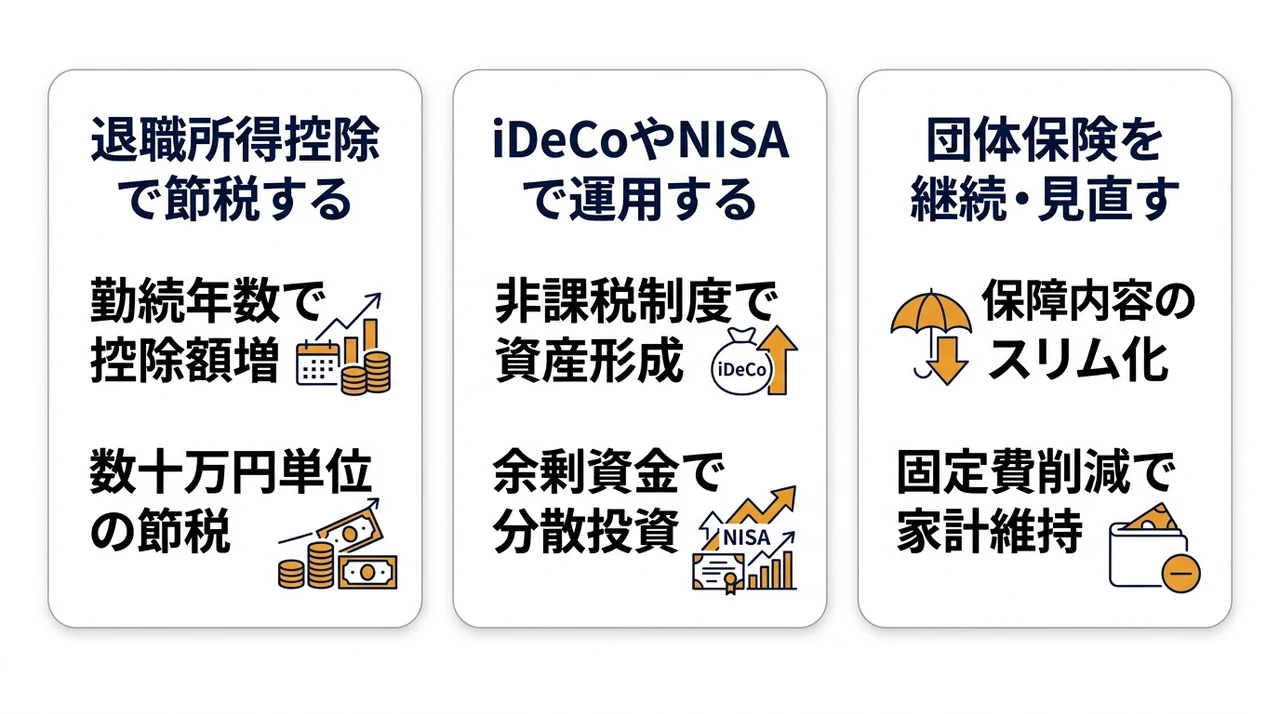 自衛隊の退職金を活用した定年後の家計対策3つ