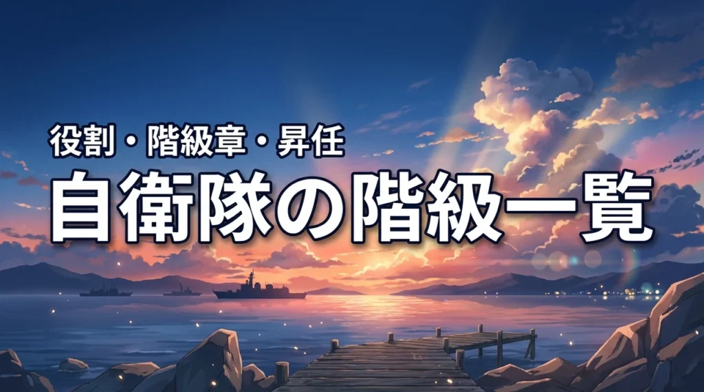 自衛隊の階級一覧｜順番・役割・階級章・昇任を完全解説