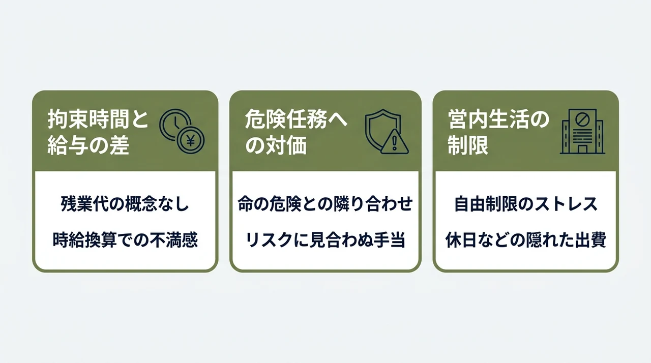 自衛隊入隊後に感じる年収面のデメリット3つ