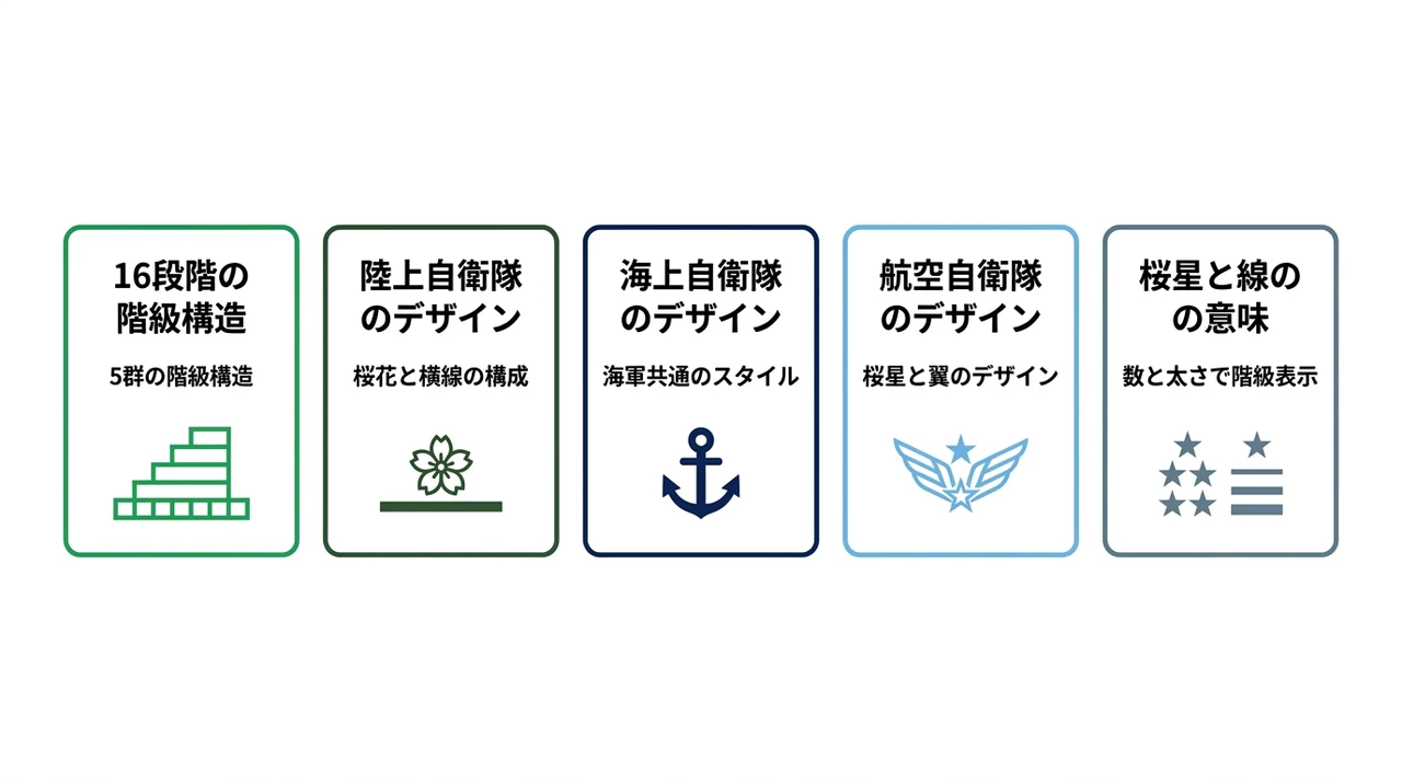 自衛隊の階級章と陸海空のデザインの違いを解説