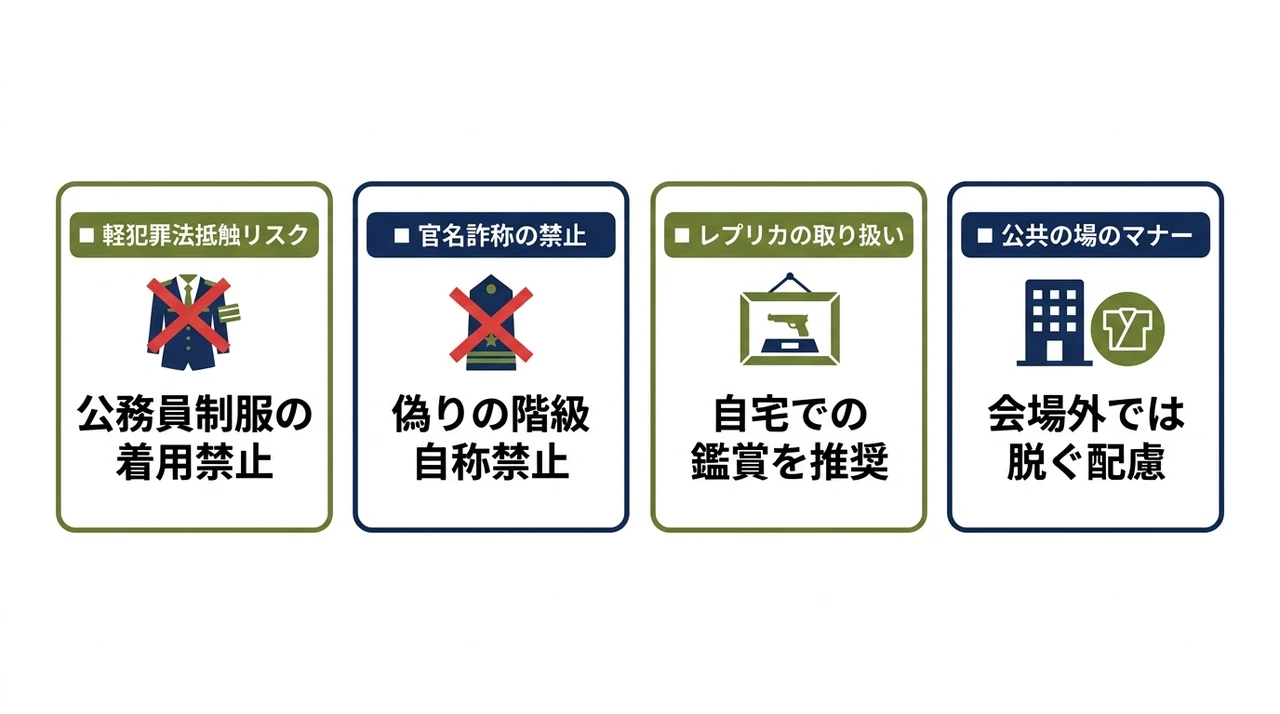 階級章の購入・着用時の法的注意点とマナー