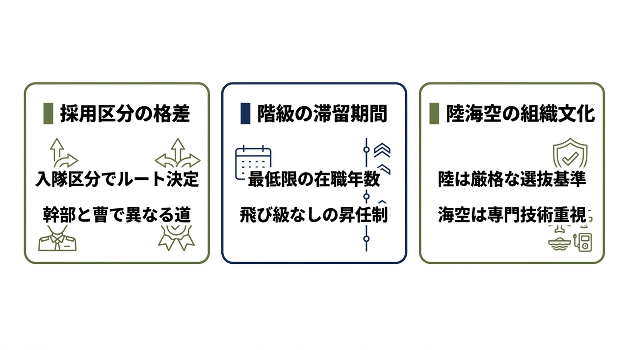 自衛隊の階級と昇進スピードが決まる仕組み