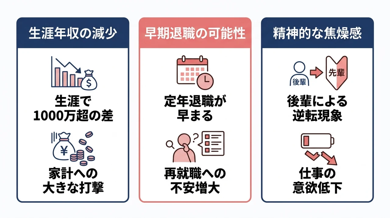 昇進が遅れる3つのデメリット