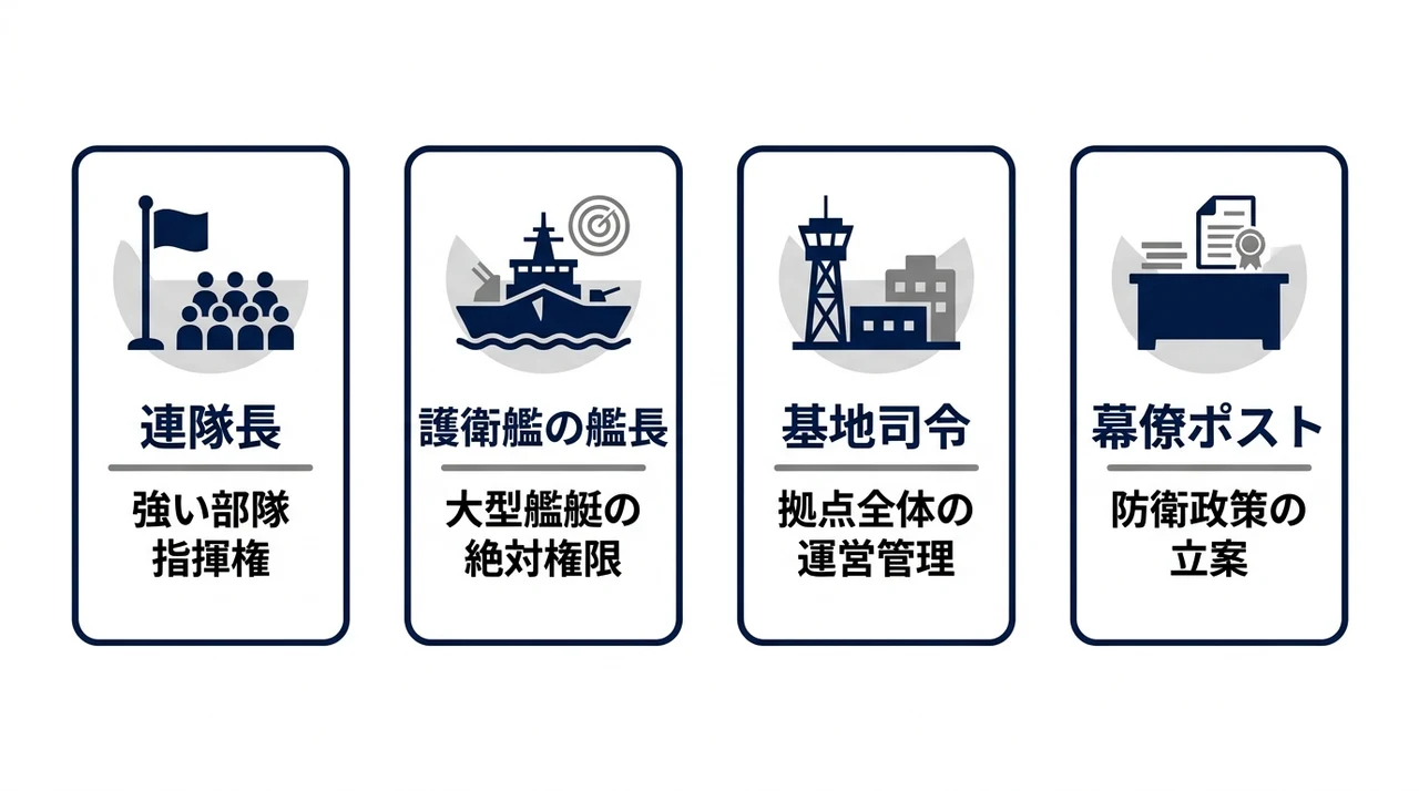 1佐が指揮を執る代表的な役職と権限