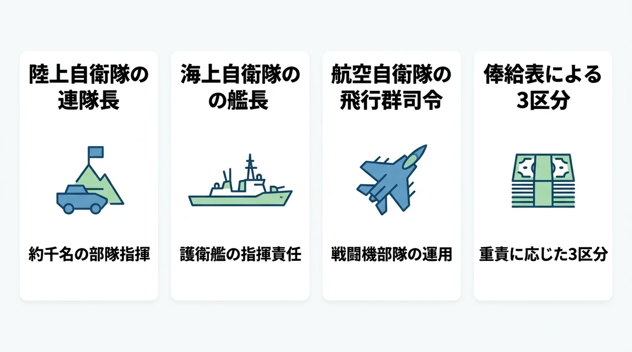 1佐が務める代表的な役職と責任範囲