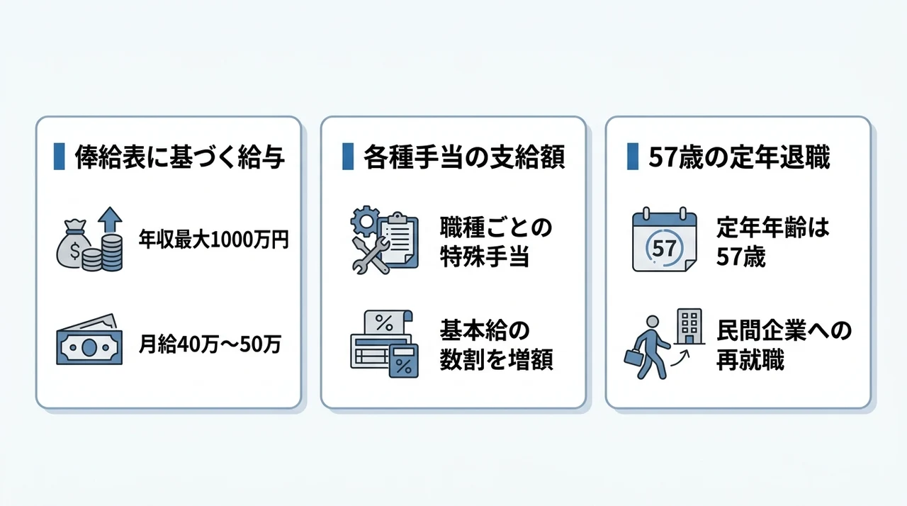 2佐の待遇面における年収目安と定年制度の実態