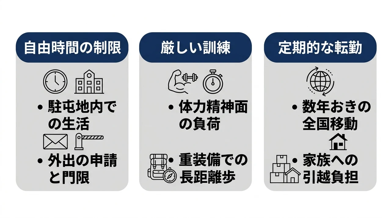 自衛隊で働く3つのデメリット