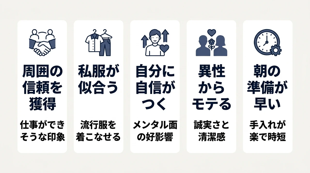 自衛隊でおしゃれな髪型を維持するメリット5つ