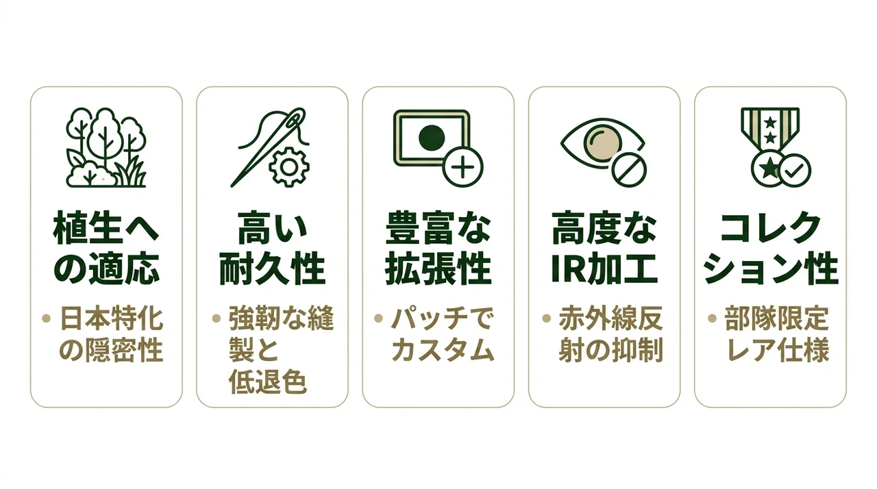 自衛隊迷彩服を着用するメリット
