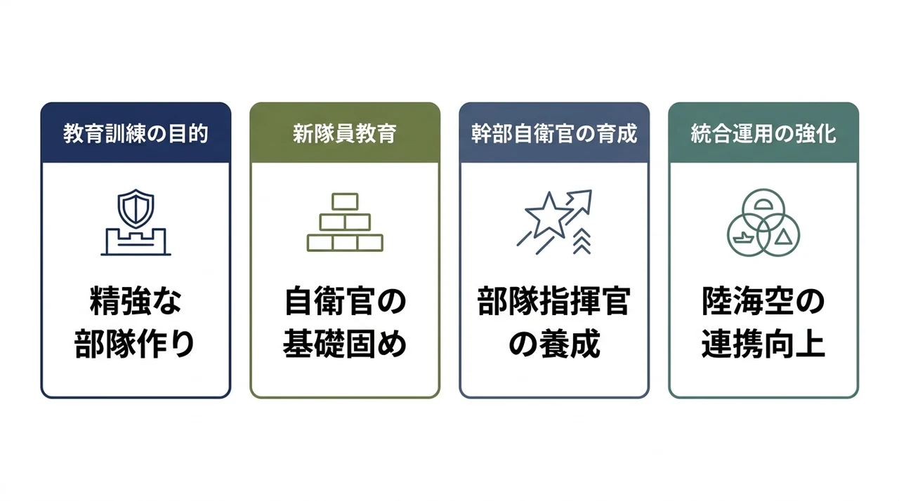 自衛隊の訓練と教育体系の全体像を解説