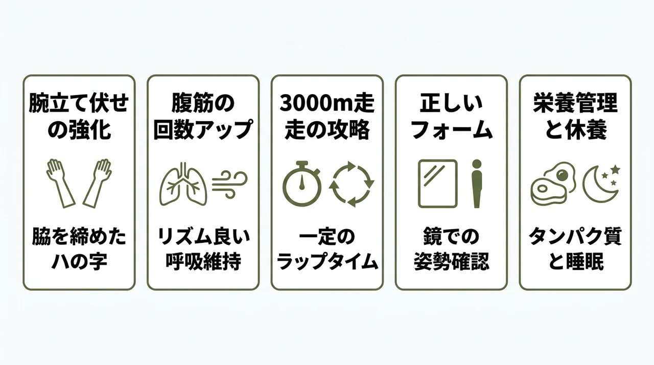 スコアを伸ばす自衛隊式検定対策メニュー