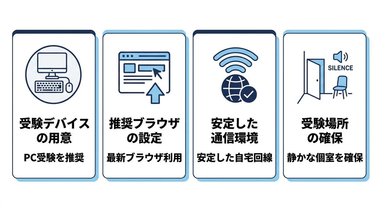 自衛隊web試験の概要と推奨環境