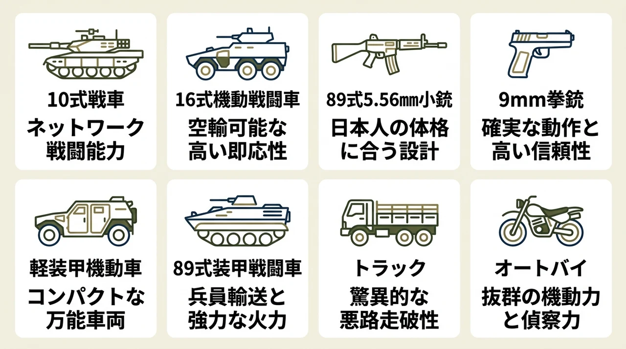 自衛隊が誇る主要な装備品8選