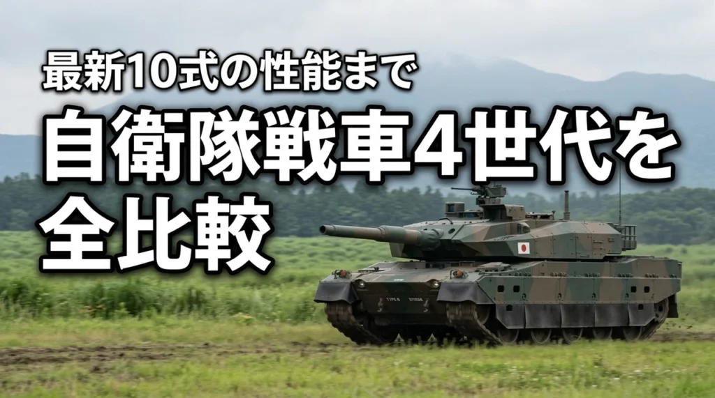 自衛隊の戦車4世代を網羅！歴代モデルの種類や最新10式戦車の性能を詳しく比較