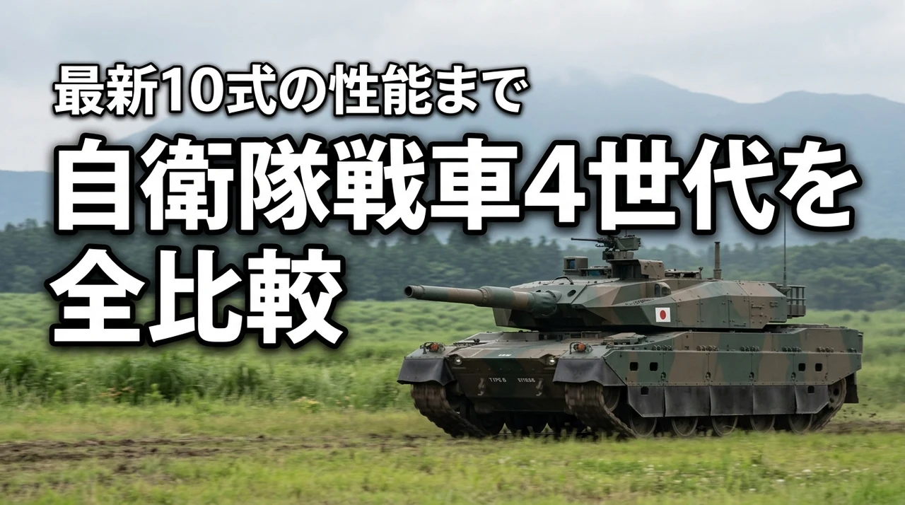 自衛隊の戦車4世代を網羅！歴代モデルの種類や最新10式戦車の性能を詳しく比較