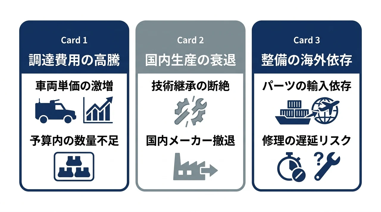 自衛隊の装甲車運用におけるデメリット3つ