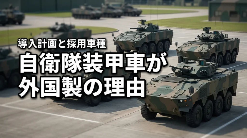 自衛隊の装甲車になぜ外国製が選ばれるのか？最新の調達計画や車種を詳しく解説