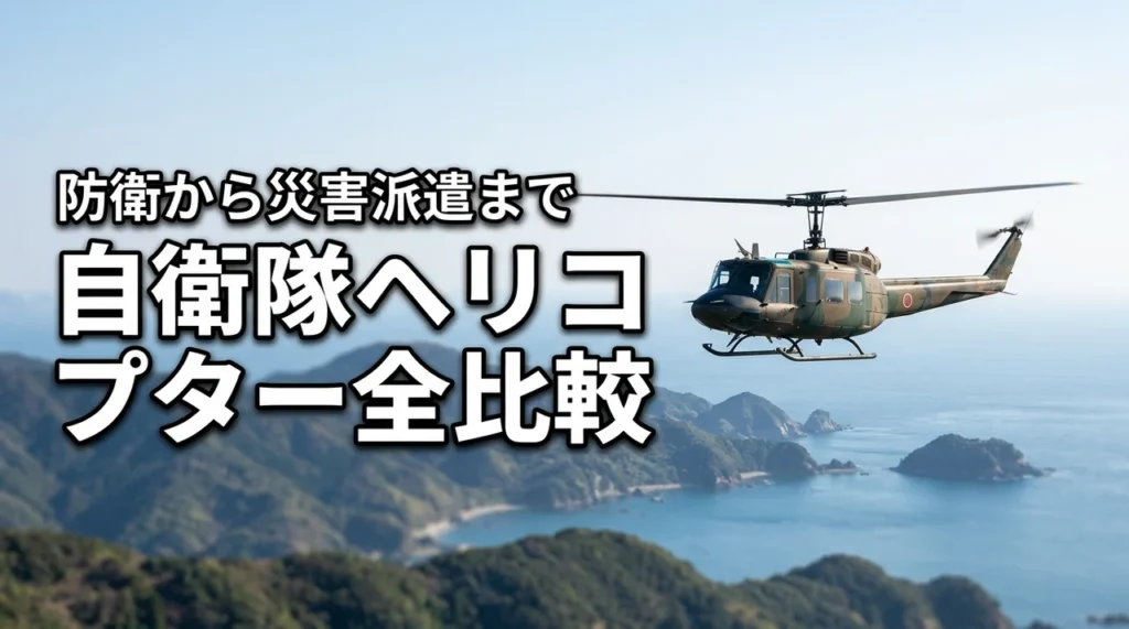 自衛隊のヘリコプターは何種類？防衛や災害派遣で活躍する機体の役割を徹底比較