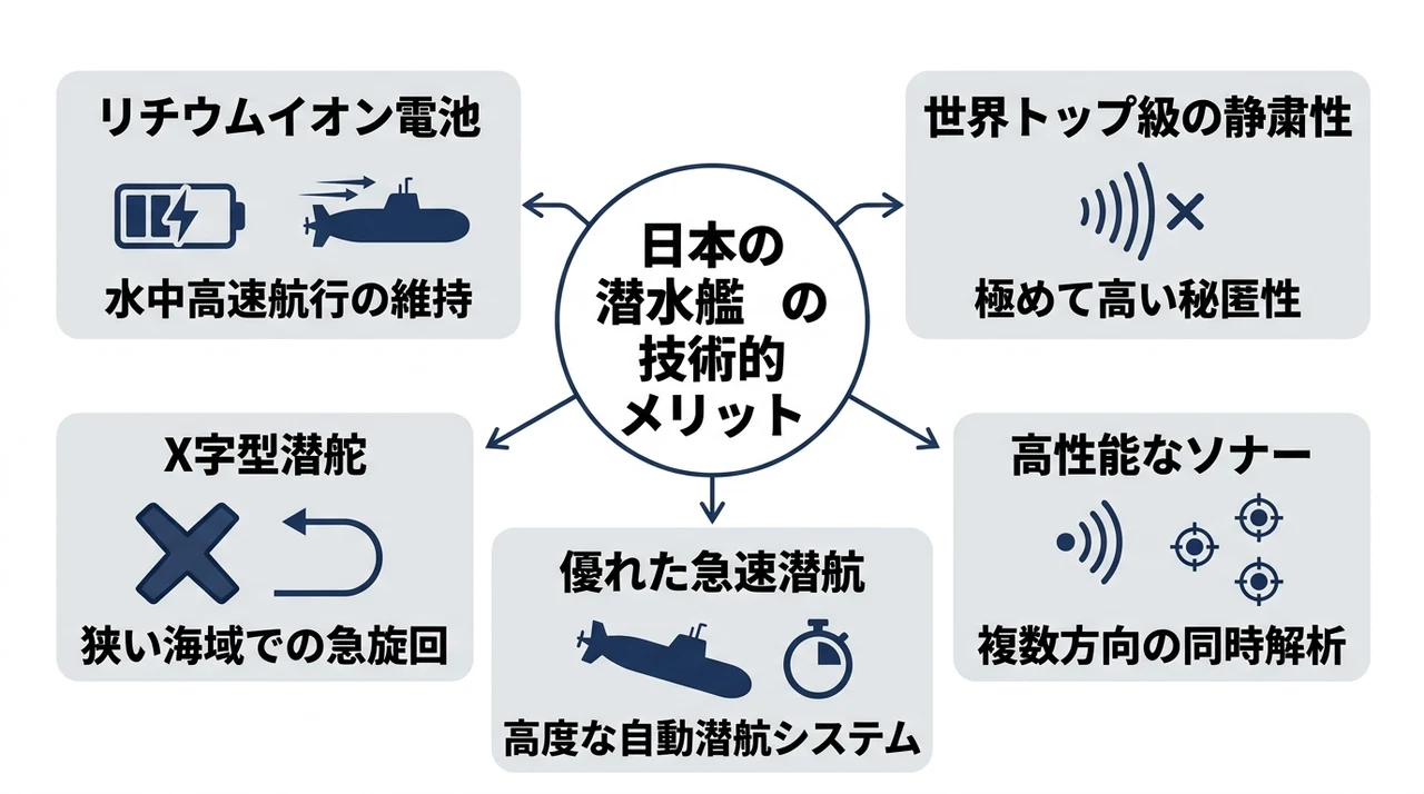 日本の潜水艦が持つ独自の技術的メリット