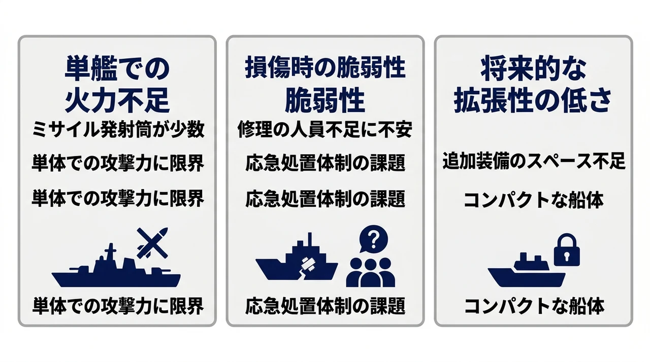 最新鋭護衛艦もがみ型のデメリット3つ