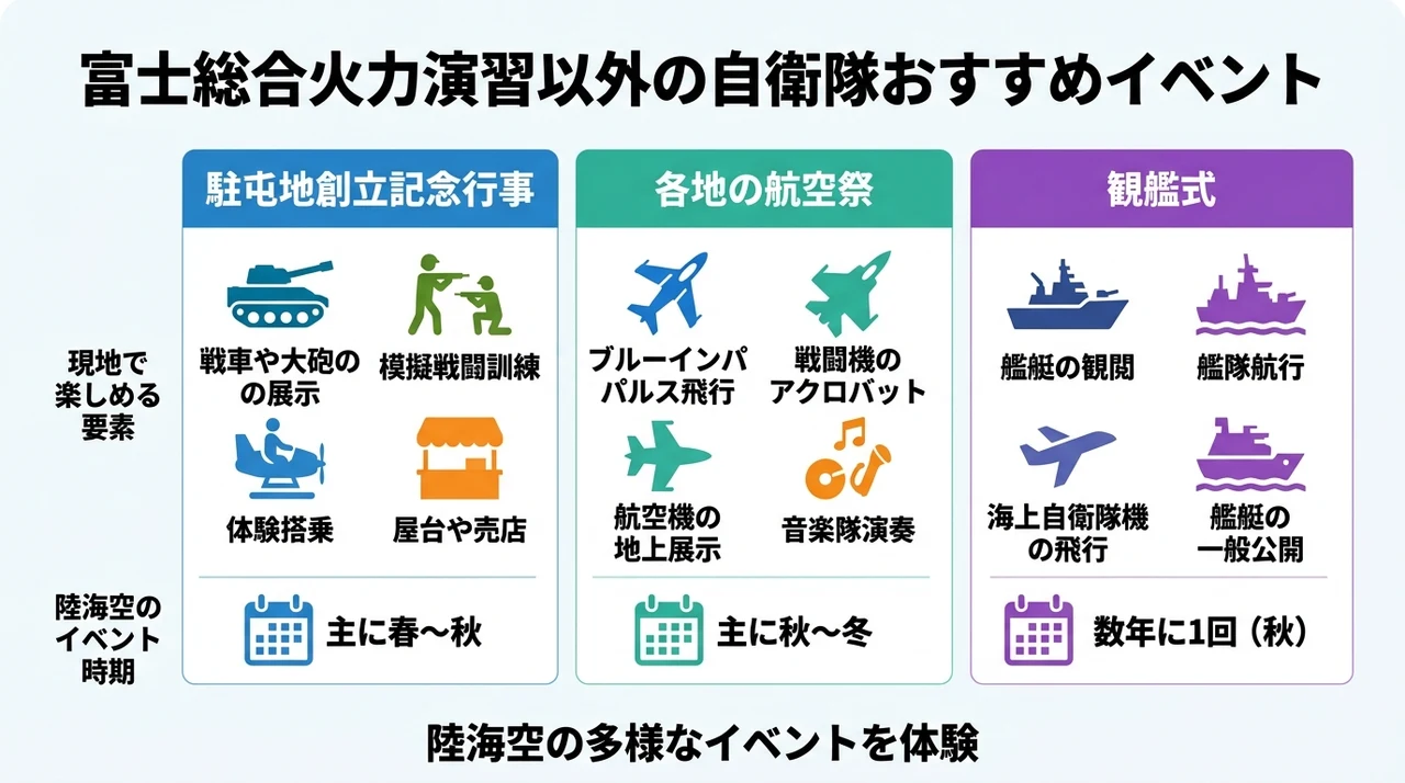 富士総合火力演習以外の自衛隊おすすめイベント