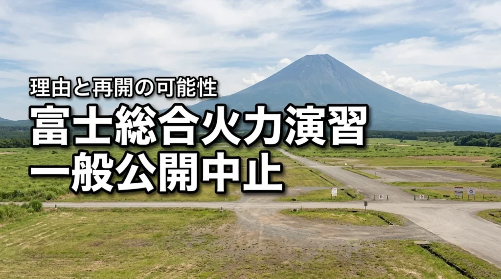 富士総合火力演習の一般公開はなぜ中止？理由と再開の可能性を解説