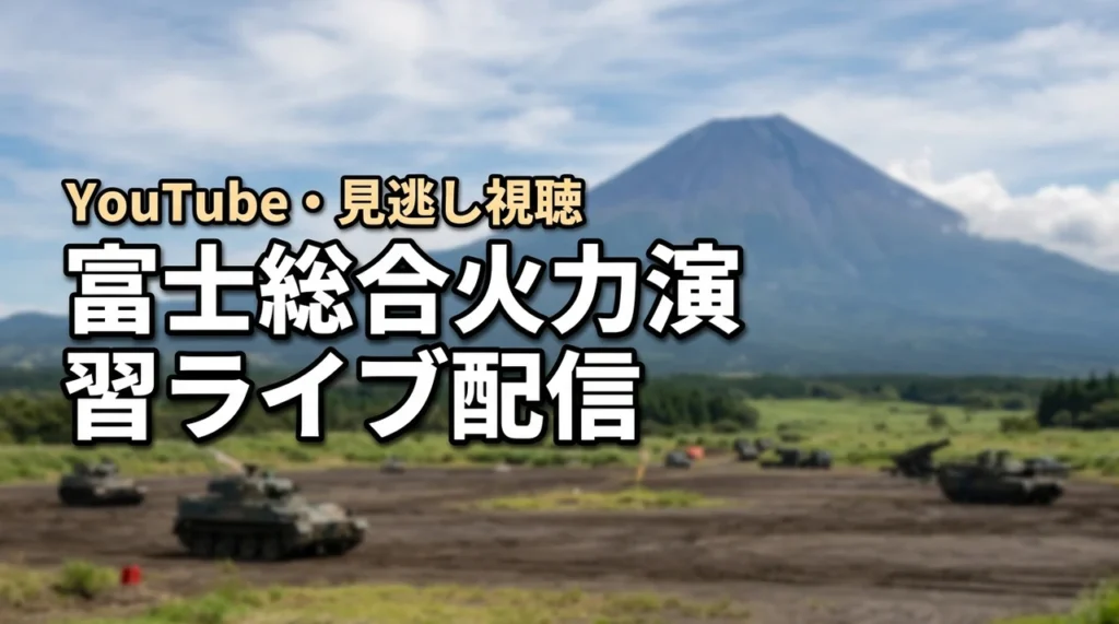 富士総合火力演習のライブ配信はどこ？youtube・見逃し視聴方法を解説