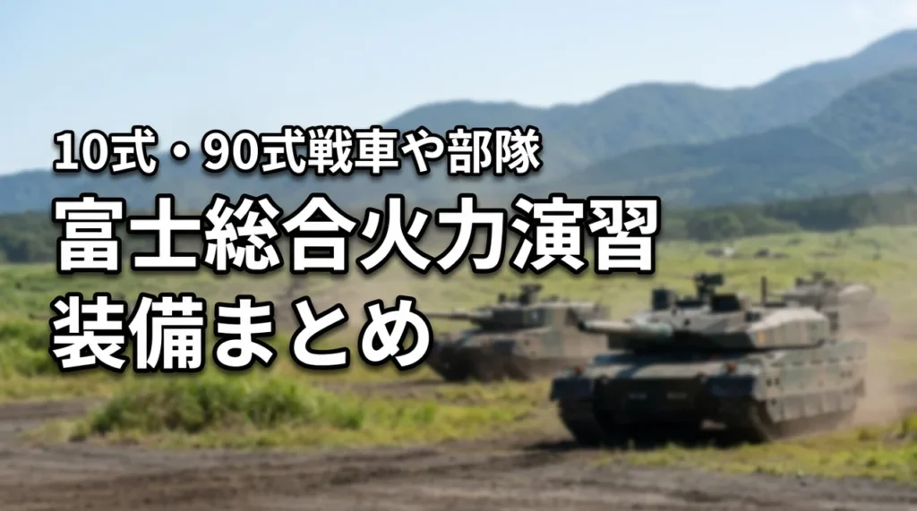富士総合火力演習の登場装備まとめ！10式・90式戦車や参加部隊を紹介