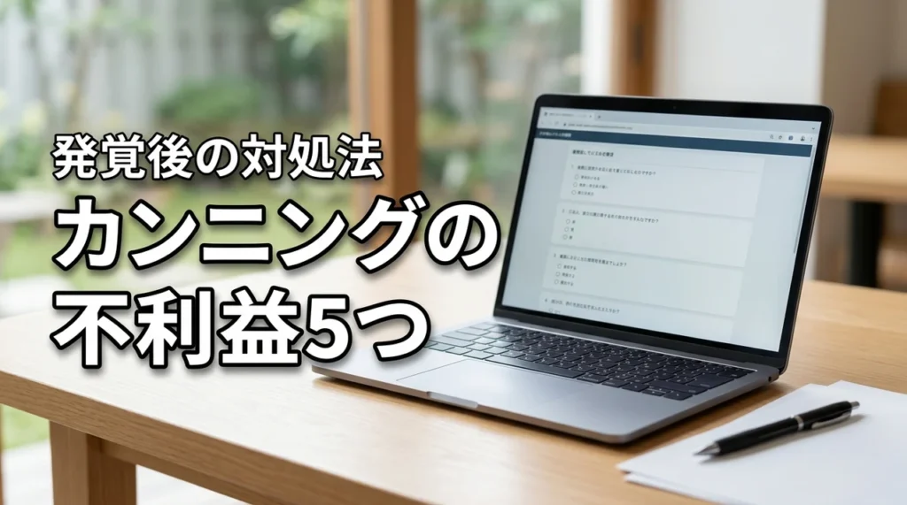 自衛隊のweb試験でカンニングするとどうなる？発覚後の不利益5つと対処法（記事のアイキャッチ画像）